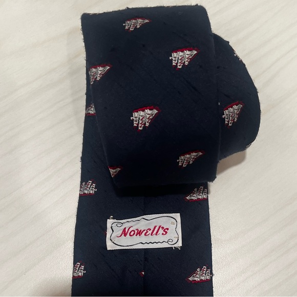 Vintage Embroidered Ship Nautical Necktie - Picture 6 of 6